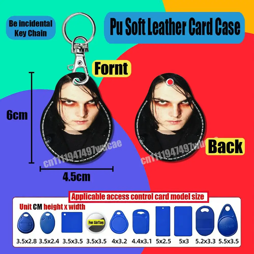 For Air Tag Case For Gerard Way Singer Card Holder Sleeve ID Badge Credit Bank Access For AirTag Case Shell