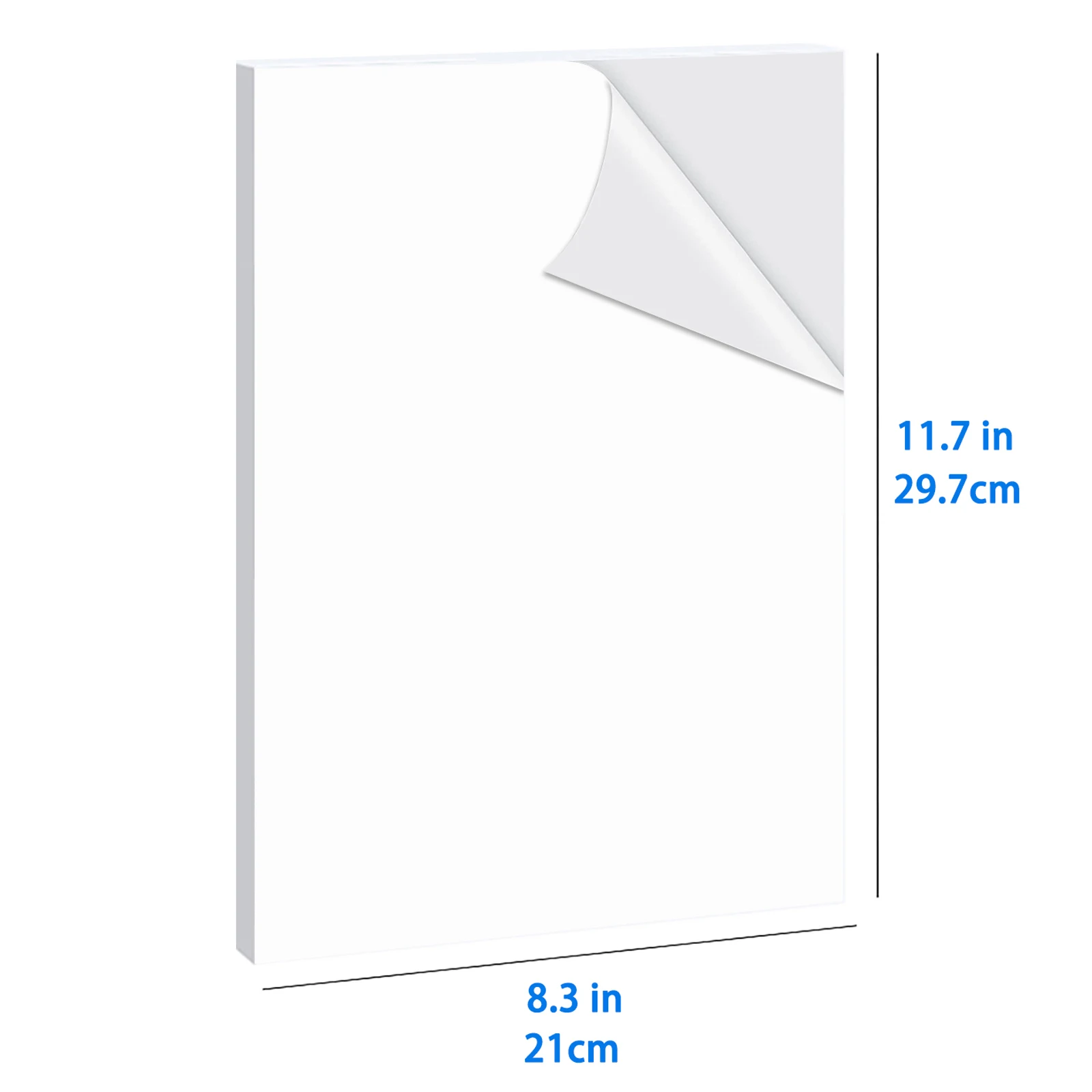 ESHANG A4 Glossy Vinyl Sticker Paper, Waterproof 10/20/30/40/50 Sheets With Inkjet Printers, For Labels, Stickers, Office & Home