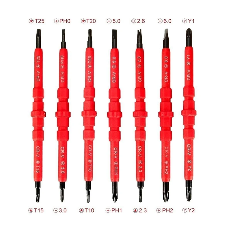 Electrician Repair Tools Kit 13pcs 1000V Changeable Insulated Screwdrivers Set with Magnetic Slotted Bits