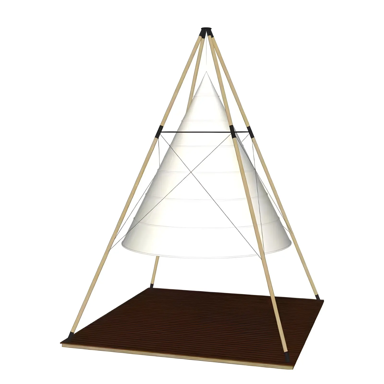 

Luxury Outdoor Bamboo Lantern Tent 4m Oxford Pyramid Party Tent for Hotels and Events Customizable Logo