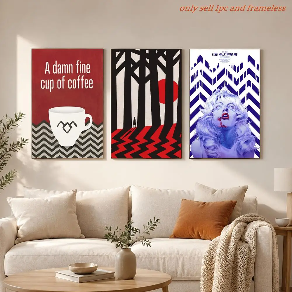 Movies T-Twin Peaks Fire Walk with Me Poster HD Anime Hot Theme Singer/OST/Movie-Waterproof Self-Stick Home Decor
