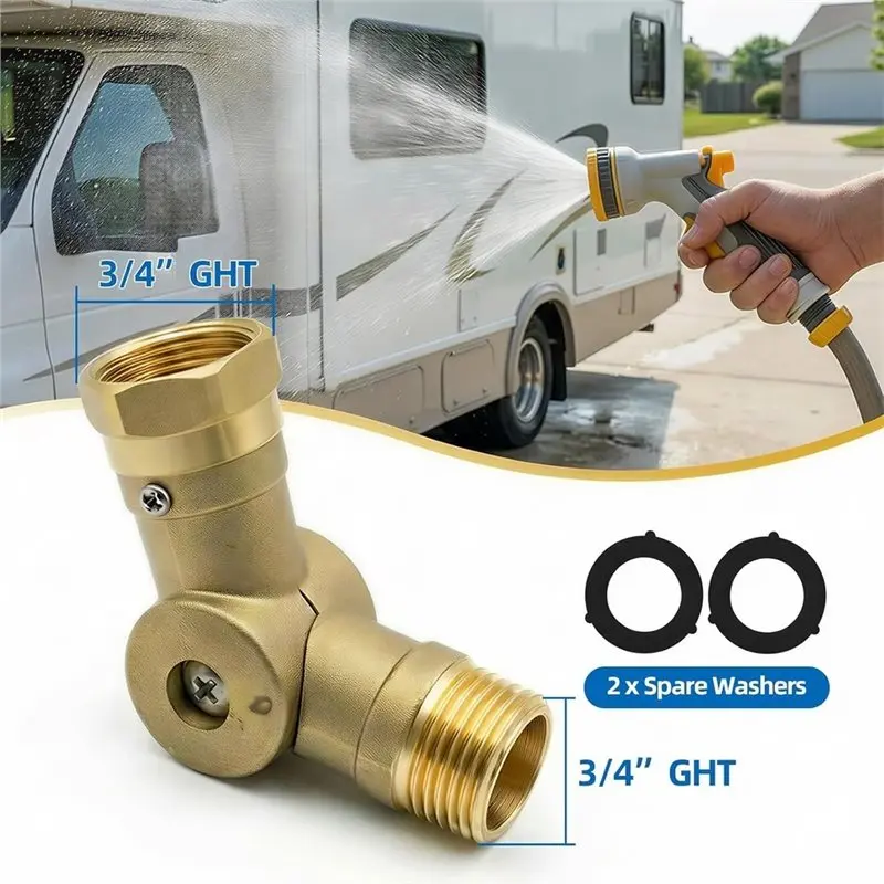 LUCKshopping 180° & 360° Garden Hose Swivel Connector, 3/4