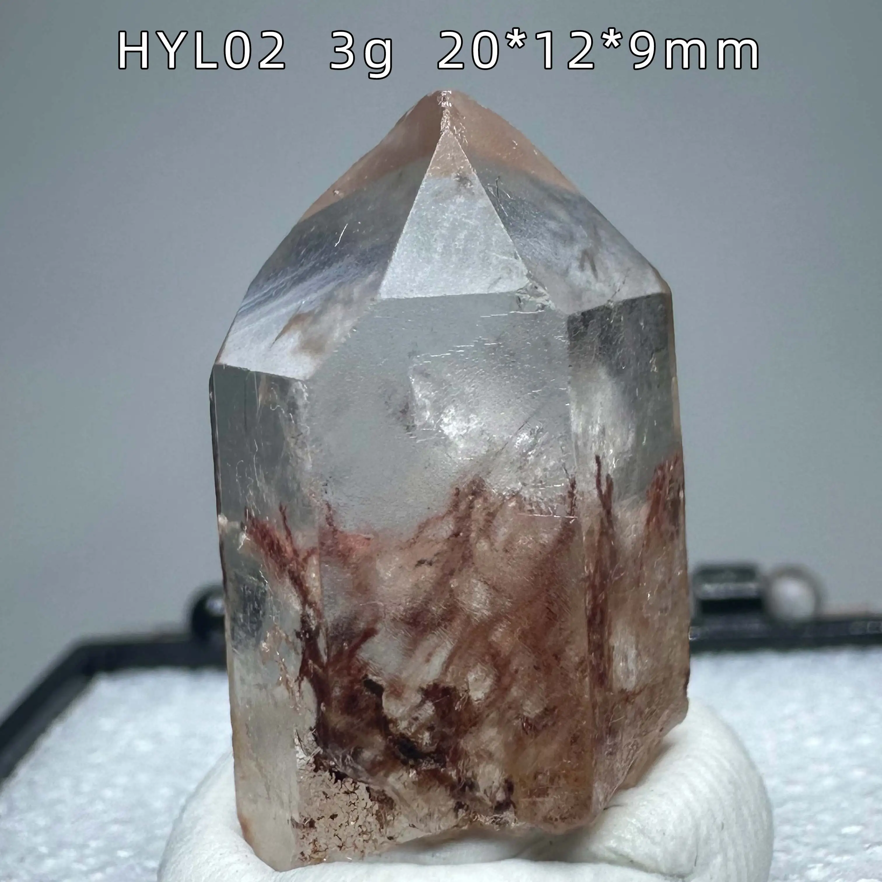 Natural  Red Ghost Crystal raw stone mineral specimen, possesses healing energy, is suitable for meditation, contains