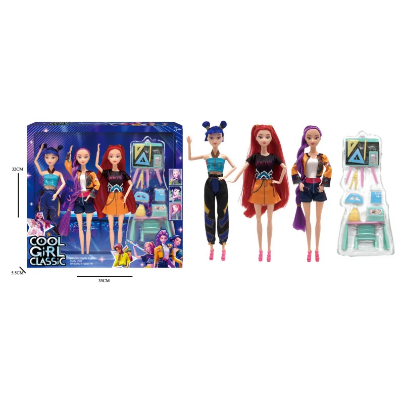 30cm アニメ KPOP デモンハンターズ ドール おもちゃ ルミ ミラ ゾイ フィギュア ドール K-POP 鬼滅の刃 デスクスタチュー ビニールドール おもちゃ 子供向けギフト