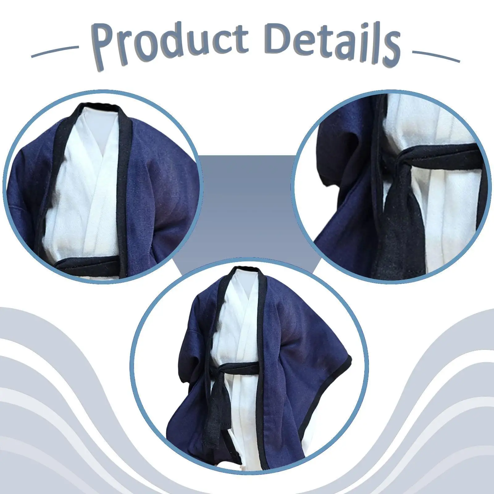 1/12 Action Figure Clothes, Taoist Robe, Photo Props, Dress up Doll Costume, Miniature Clothing for 6 inch Male Dolls