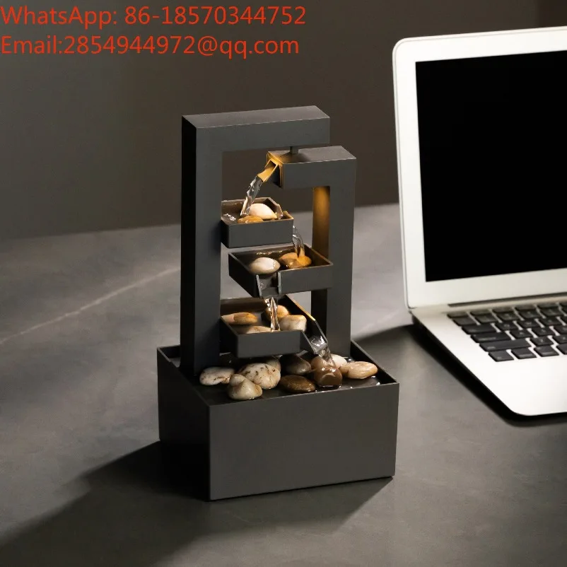Modern Simple Desk Running Water Ornament, Humidification and Decompression Decoration, Creative Birthday Gift