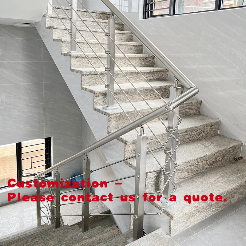 

Customize.Modern Design Stainless Steel PVC Railing Column Stairs Balcony Self-Built Indoor Home Guardrail Villas Rural