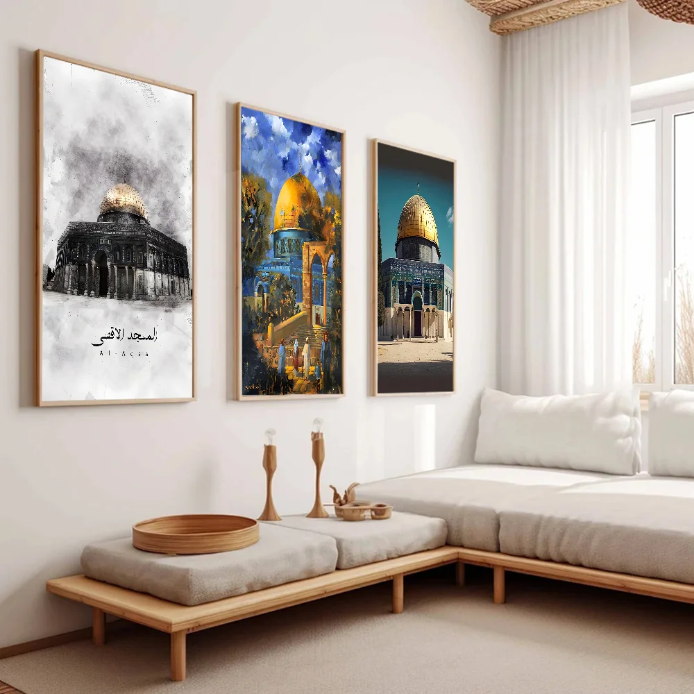 Masjid Al Aqsa Islamic Holy Cities Muslim Good Quality Prints and Posters Whitepaper Prints Posters Artwork Wall Decor