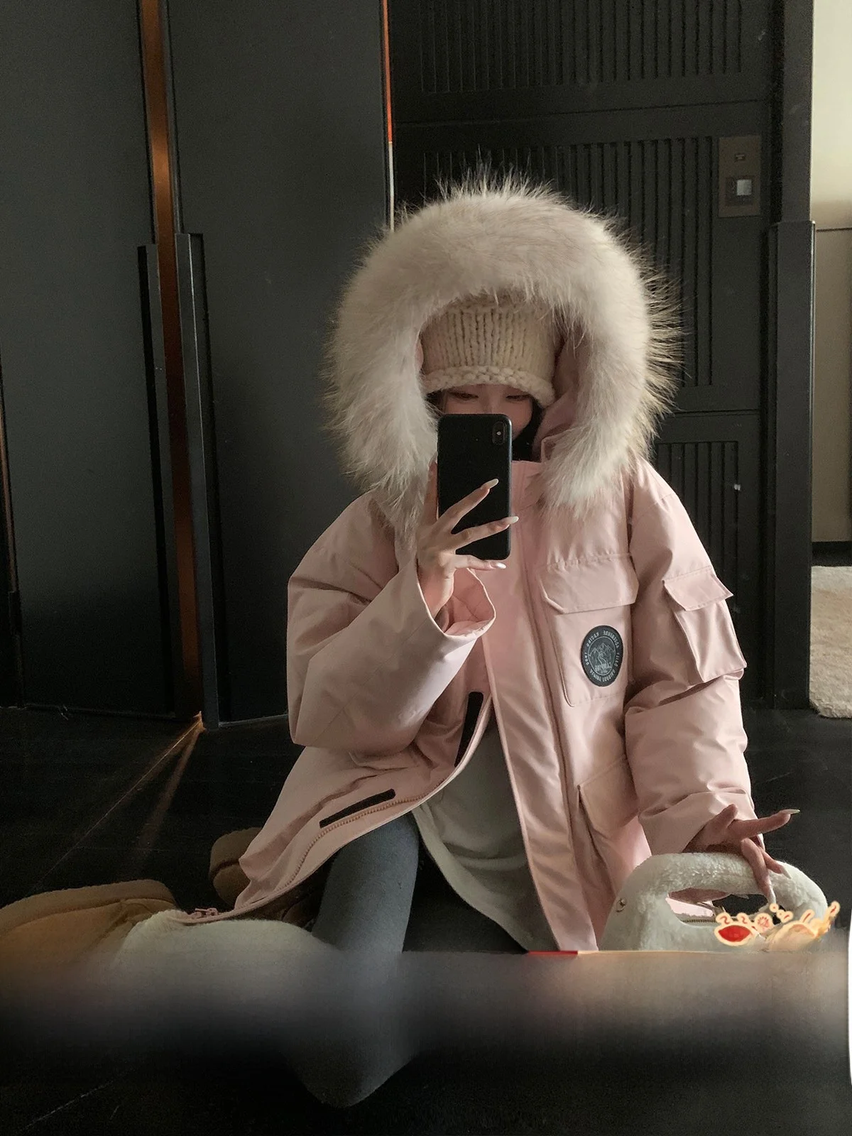 

Женская утепленная удлиненная куртка-парка с капюшоном, меховым воротником, для работы и повседневной носки, теплая, винтажная, прямого кроя