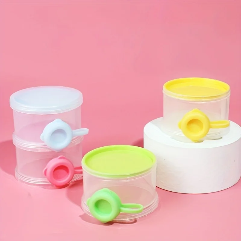 3-layer BPA free side opening dispenser, milk powder and food storage box, stackable food storage box, travel feeding snack