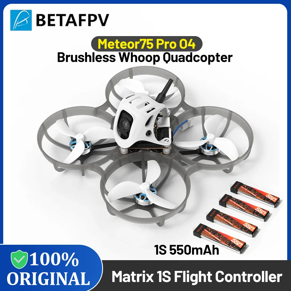 BETAFPV Meteor75 Pro O4 Brushless Whoop Quadcopter 1102 22000KV Motore PNP/O4 Versione Matrix 1S 3IN1 HD FC ELRS2.4G Ricevitore