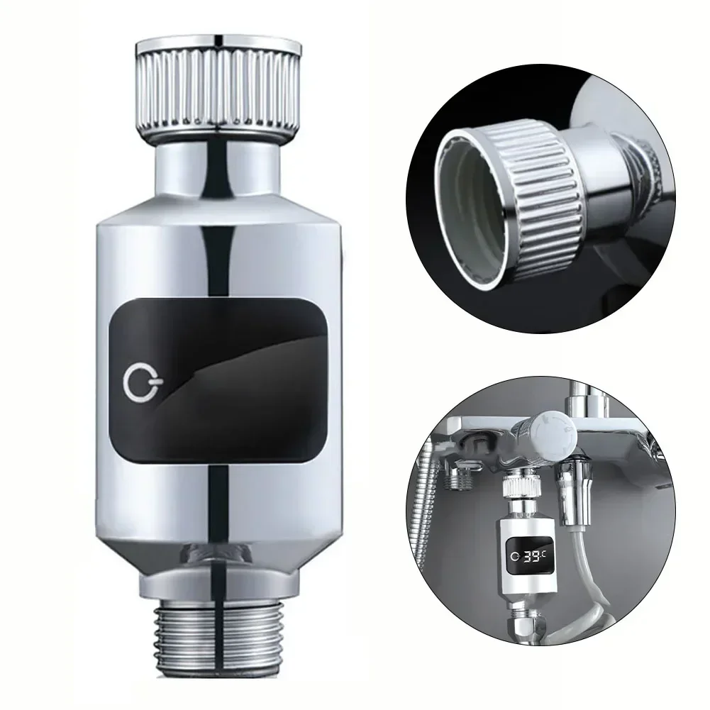 1Pc Shower Faucets Water Thermometer Electricity LED Display ABS Bathtub Water Temperature Monitor For Home Shower New 1/2 \'\'