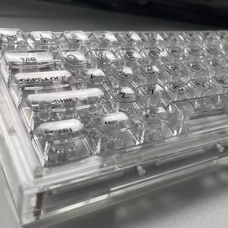 132 Keys lceberg Crystal Transparent Keycaps For MX Switch Mechanical Keyboard RGB Gaming backlit Keycap Black Green PC Key Caps