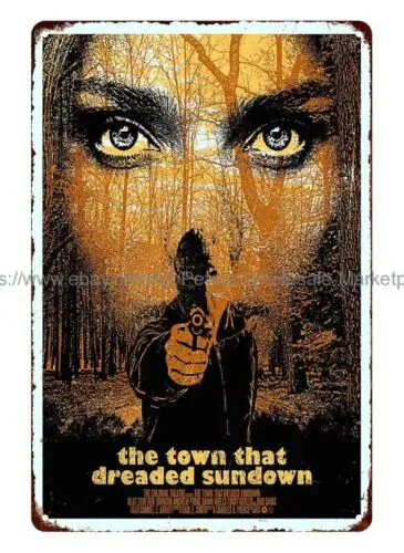 The Town That Dreaded Sundown (1976) Horror movie poster metal tin sign