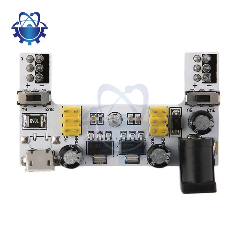 Breadboard de alimentação com porta Micro USB, MB-102 Módulo, Kit Arduino DIY, Quadro Branco, DC 7-12V, 2 Canal Board