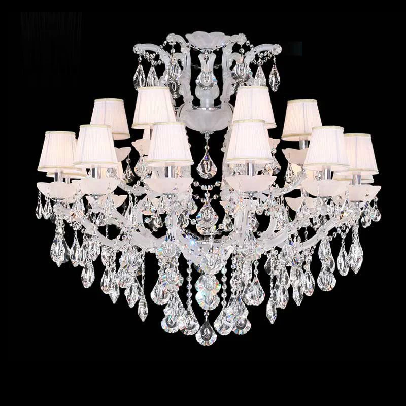 

Modern Chandelier Light Fixture Big Maria Theresa Crystal Pendant Lamp 18 Lights for Living Room Foyer Restaurant Project