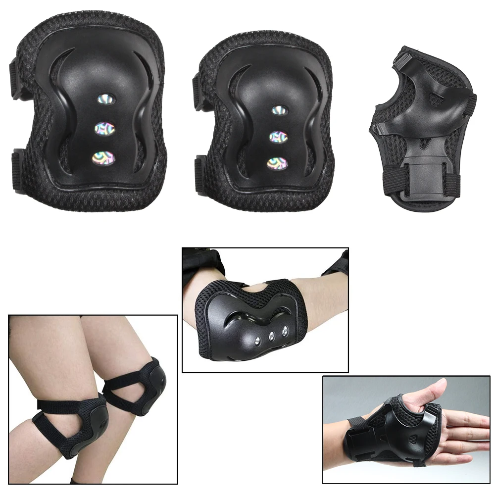 7-teiliges Kinder-Fahrradhelm-Set mit Knie-Ellenbogenschützern, Handgelenkschützer, verstellbarer Helm für Kleinkinder, Kinder und Jugendliche, 3–10 Jahre Schutzausrüstungsset – Detail 6