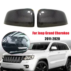 For Jeep Grand Cherokee Dodge Durango 2011-2020 Car Rearview Side Mirror Cover Wing Cap Exterior Door Housing Shell Trim