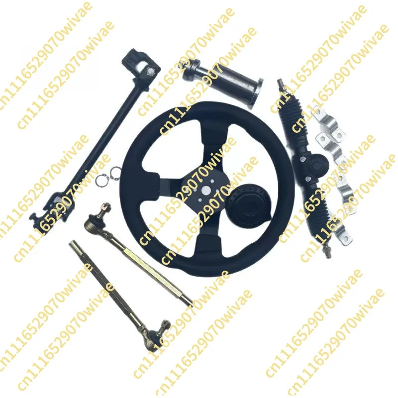 Modified accessories, connecting shaft, self-made steel pipe car 32-42CM steering machine, steering wheel, tie rod ball head