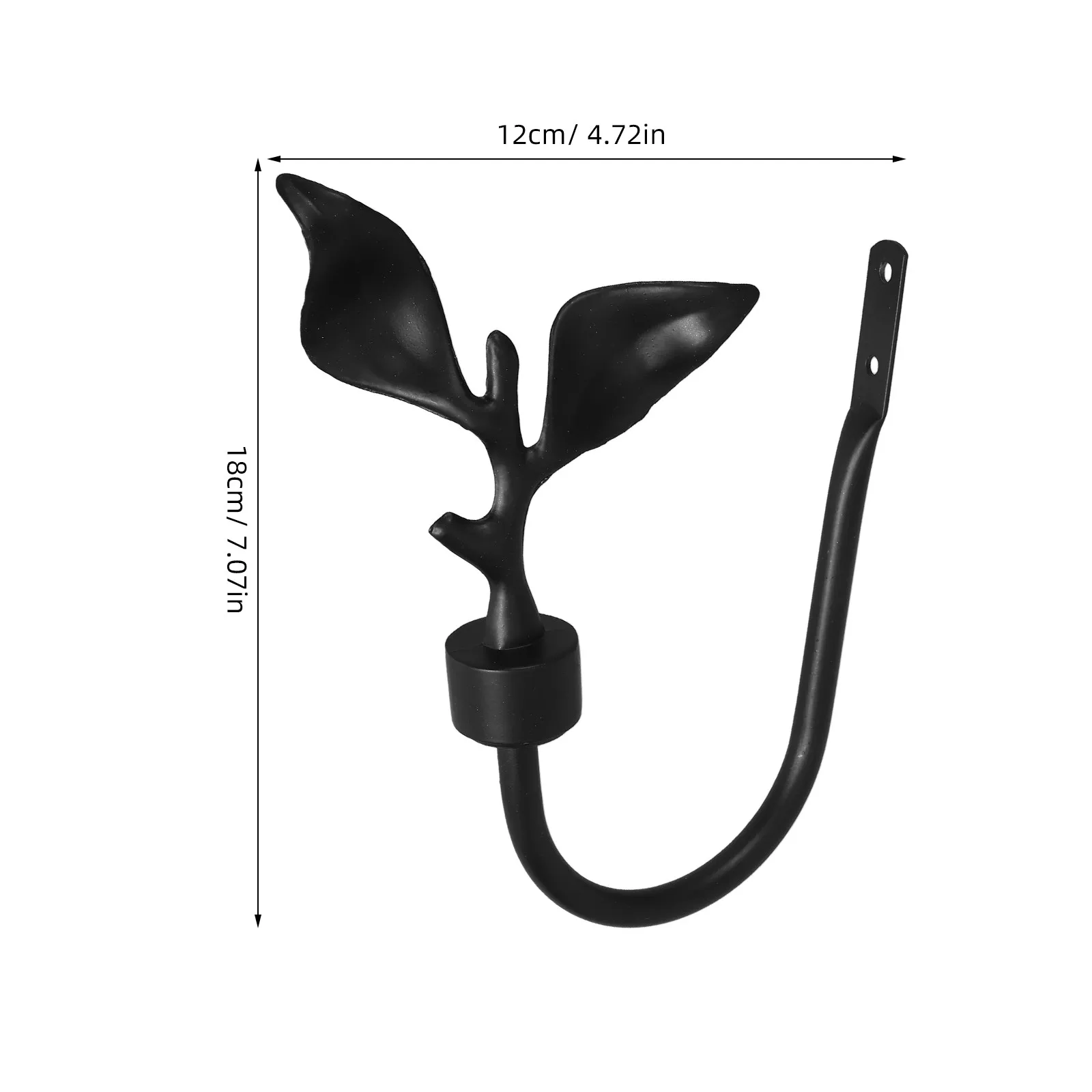 2Pcs Metal Leaf Curtain Tiebacks Wall Mounted Zinc Alloy Holdbacks for Drapes Shower Curtains Livingroom Decor Accessories
