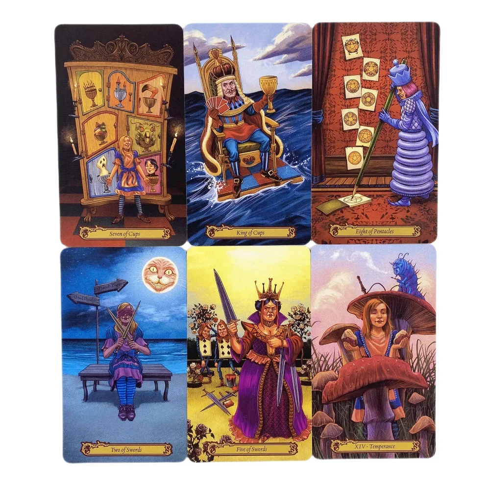 Tarot In Wonderland Cards A 78 Deck Oracle English Visions Divination Edition Borad Playing Games