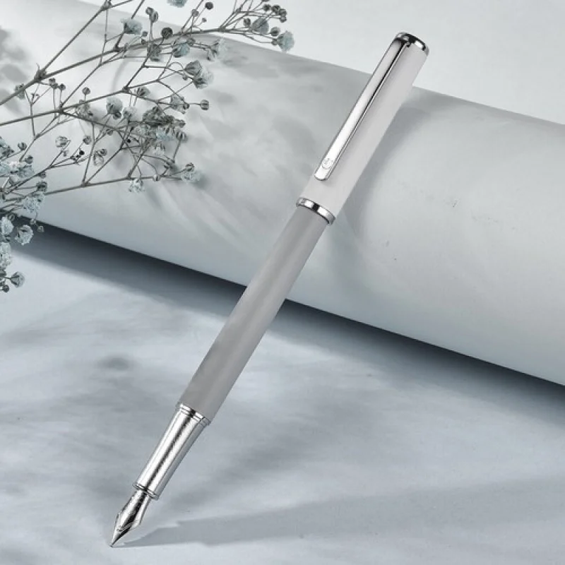 

A+ Hongdian Серая металлическая перьевая ручка Molandi Season Fine, перо 0,4 мм, чернильная ручка для письма