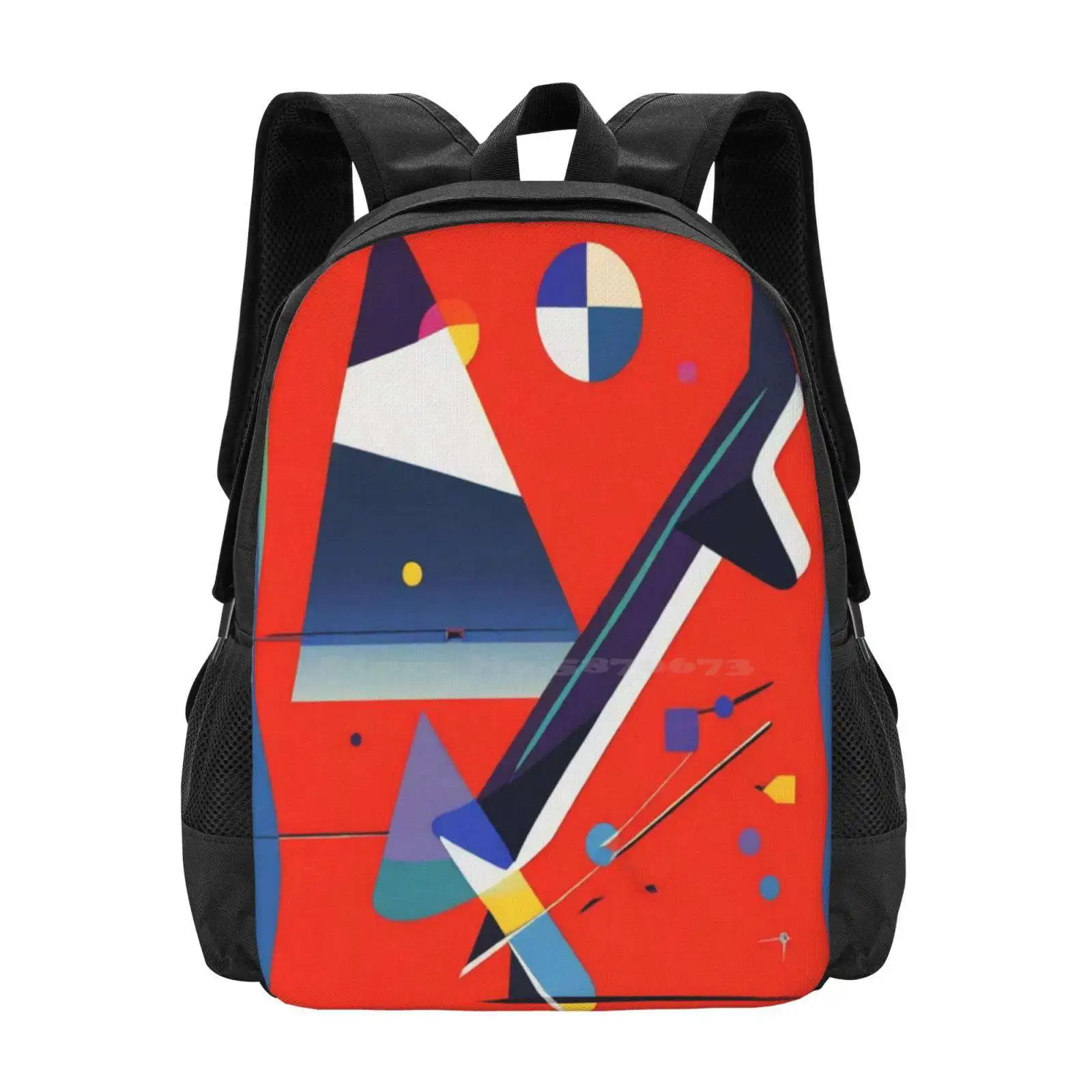 Wassily Kandinsky-Sac à Dos d'École à la Mode, Sacoche Géométrique Abstraite, Couleurs Vibrantes, Symétrie, Division Audacieuse Organique, Offre Spéciale