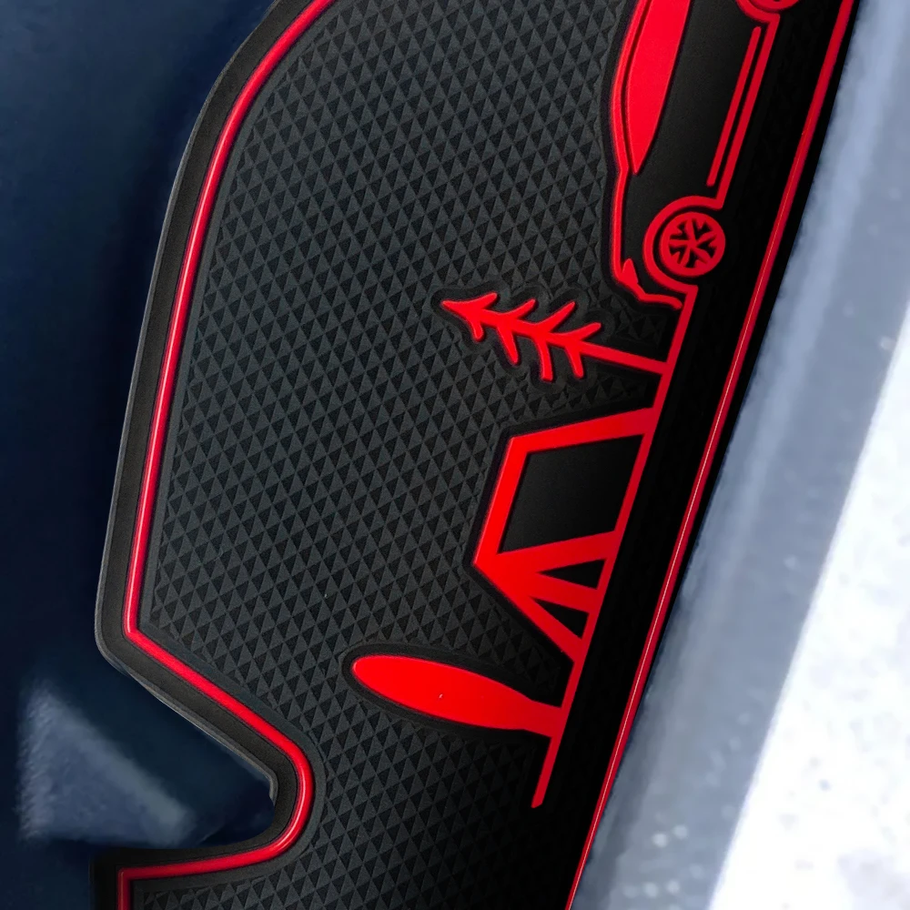 14 قطعة لشركة فولكس فاجن فولكس فاجن ID.4 ID4 2021-2024 عدم الانزلاق كأس السيارة كوستر فتحة الوسادة اكسسوارات المضادة للانزلاق حصيرة جيب حصيرة حامل الكأس الوسادة #4