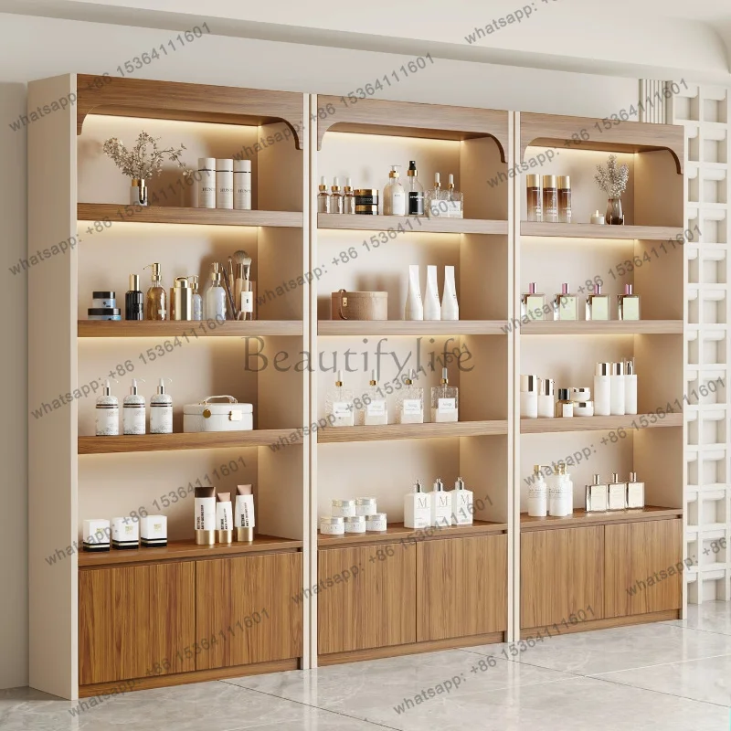 LJY Modern High-end Display Cabinet Nordic Creative Beauty Salon Skin Care Cosmetics Multi-layer Shelf Commercial Furniture FYMC