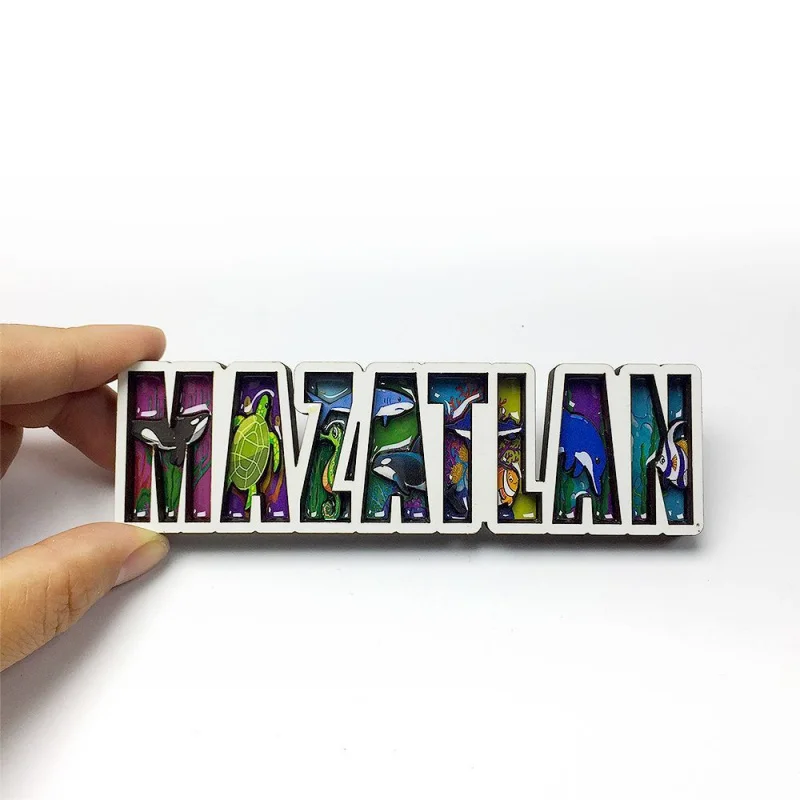 

Mexico Mazatlán Letters Landmark 3D Resin Fridge Magnet - Marine Life Decor Imanes para Refrigerador Cute Home Decor Items