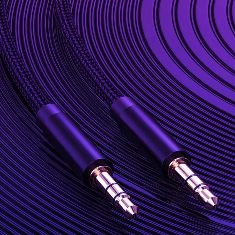 Q5WA 3.5mm to 3.5mm Stereos Sound Cable Nylons Braideds for Smartphones and Tablets