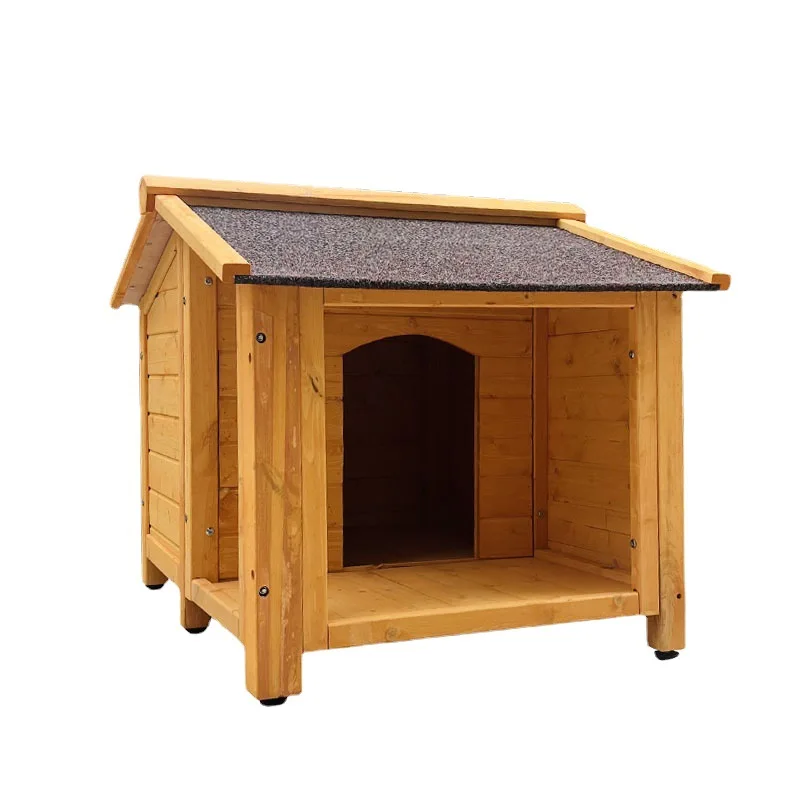 

Rainproof and waterproof outdoor solid wood dog house cat litter Teddy Golden Retriever dog litter pet litter