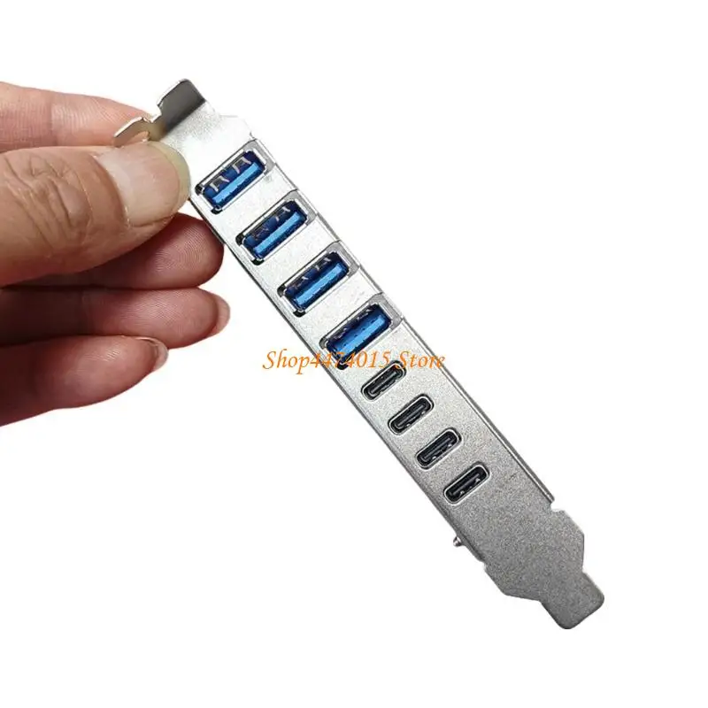 K1AA PCIE إلى 4 USB 3.2 و 4 TYPE C بطاقة توسيع المنفذ C ، التحكم ASM1142 ، 10 جيجابت في الثانية