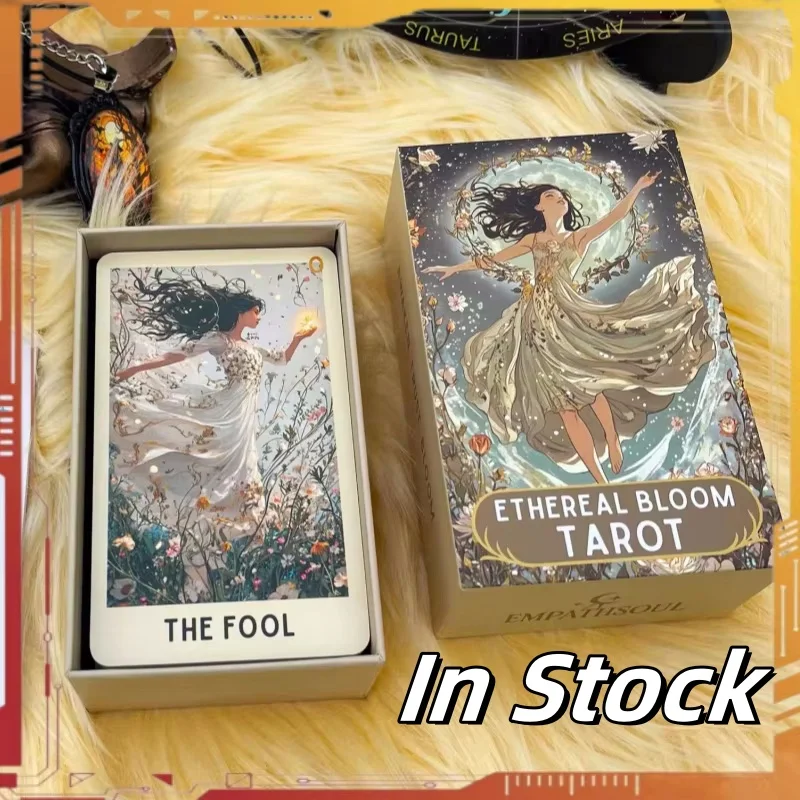 

﻿ 78 шт. набор Ethereal Bloom, колода карт Таро, доверь, цветочная тема, бумажный путеводитель Таро, английская карточная игра