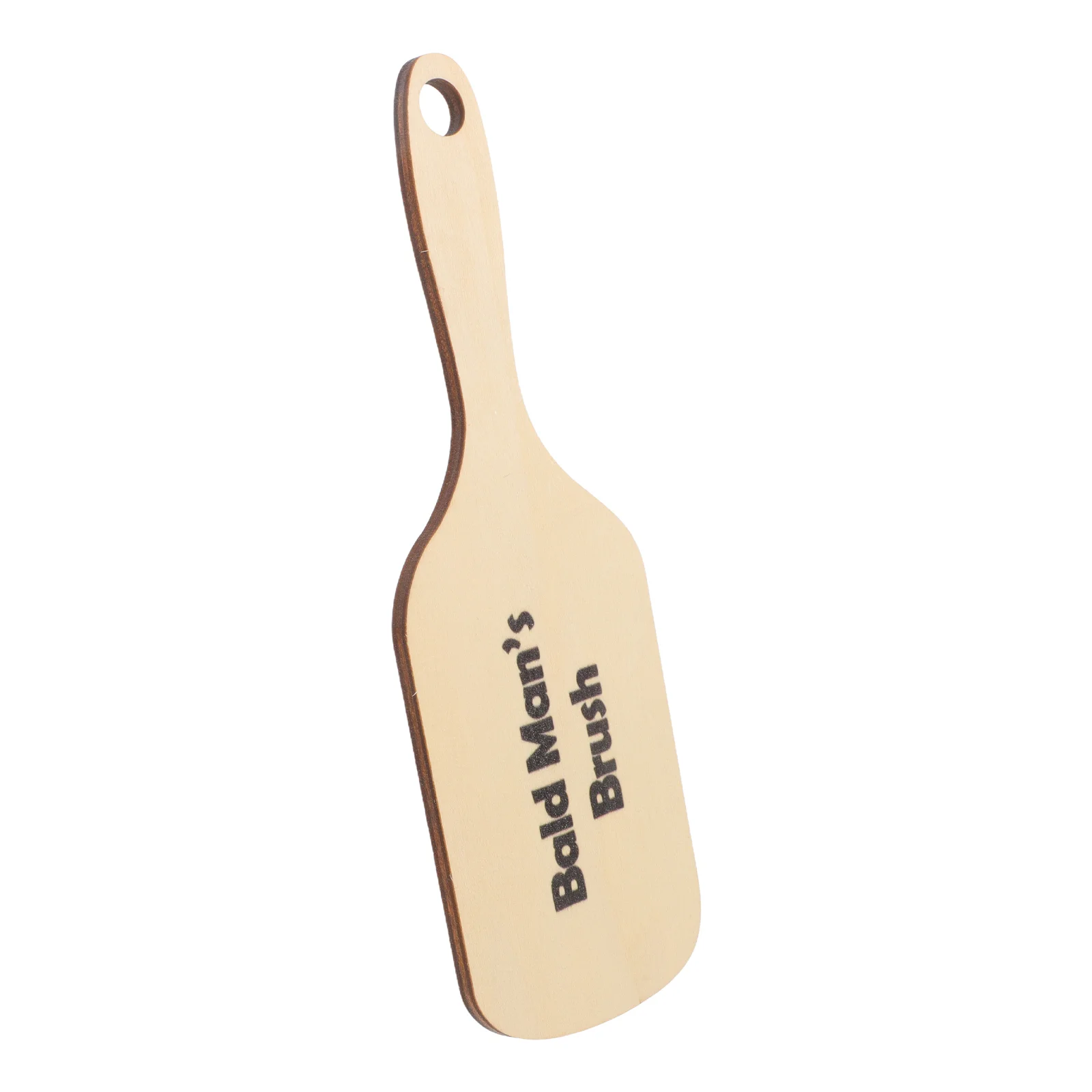

Bald Man Brush and Comb Wooden Men Craft Pendant Funny Grooming Hairless Combing