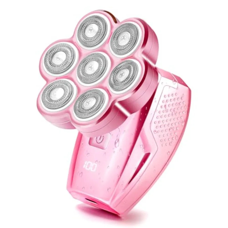 Electric Razors for Women 120min Cordless Painless Hair Remover 7D Floating Head IPX7 Waterproof for Legs Face Bikini Line
