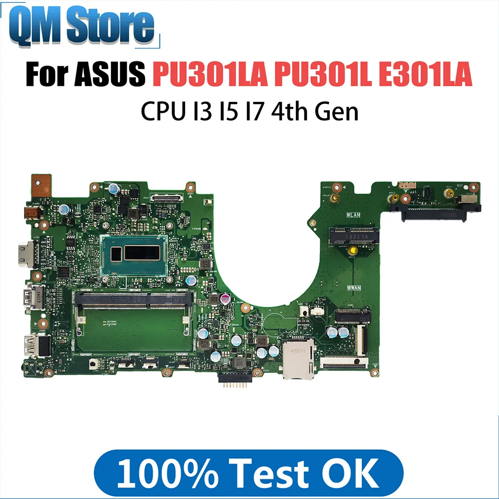 

PU301LA Notebook Mainboard For ASUS PRO ESSENTIAL PU301L E301LA Laptop Motherboard With CPU I3 I5 4th Gen