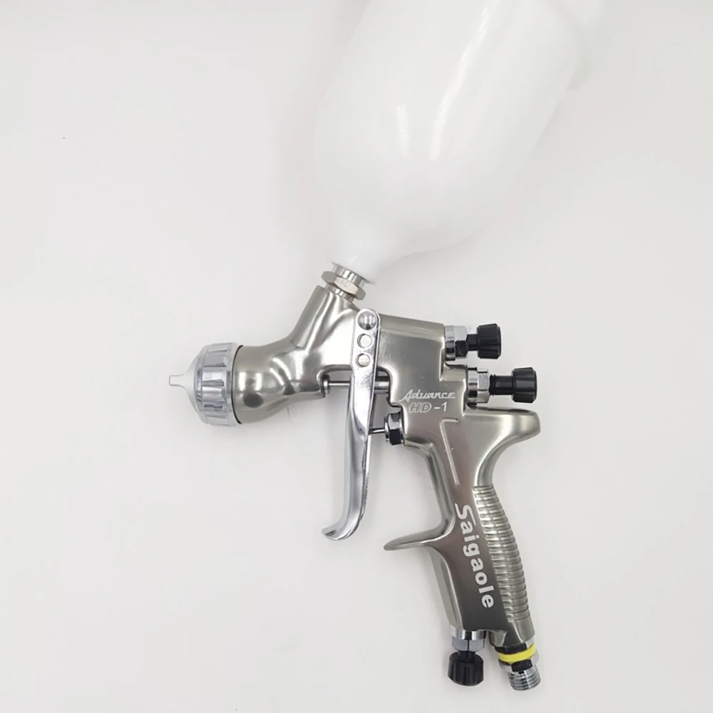 HD Auto Paint Spray Gun Saigaole Boutique Manual Paint Spray Gun Air Tools Leather Repair Gun HVLP Nozzle 1.3mm Cup 600ml