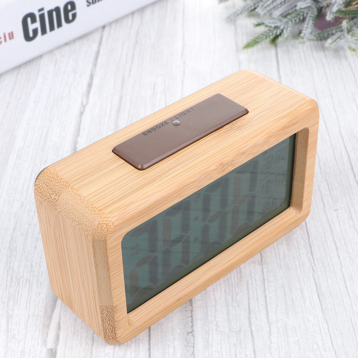 

Solid Wood Electronic Clock Digital Alarm Unique Desk Clocks for Bedrooms Wooden