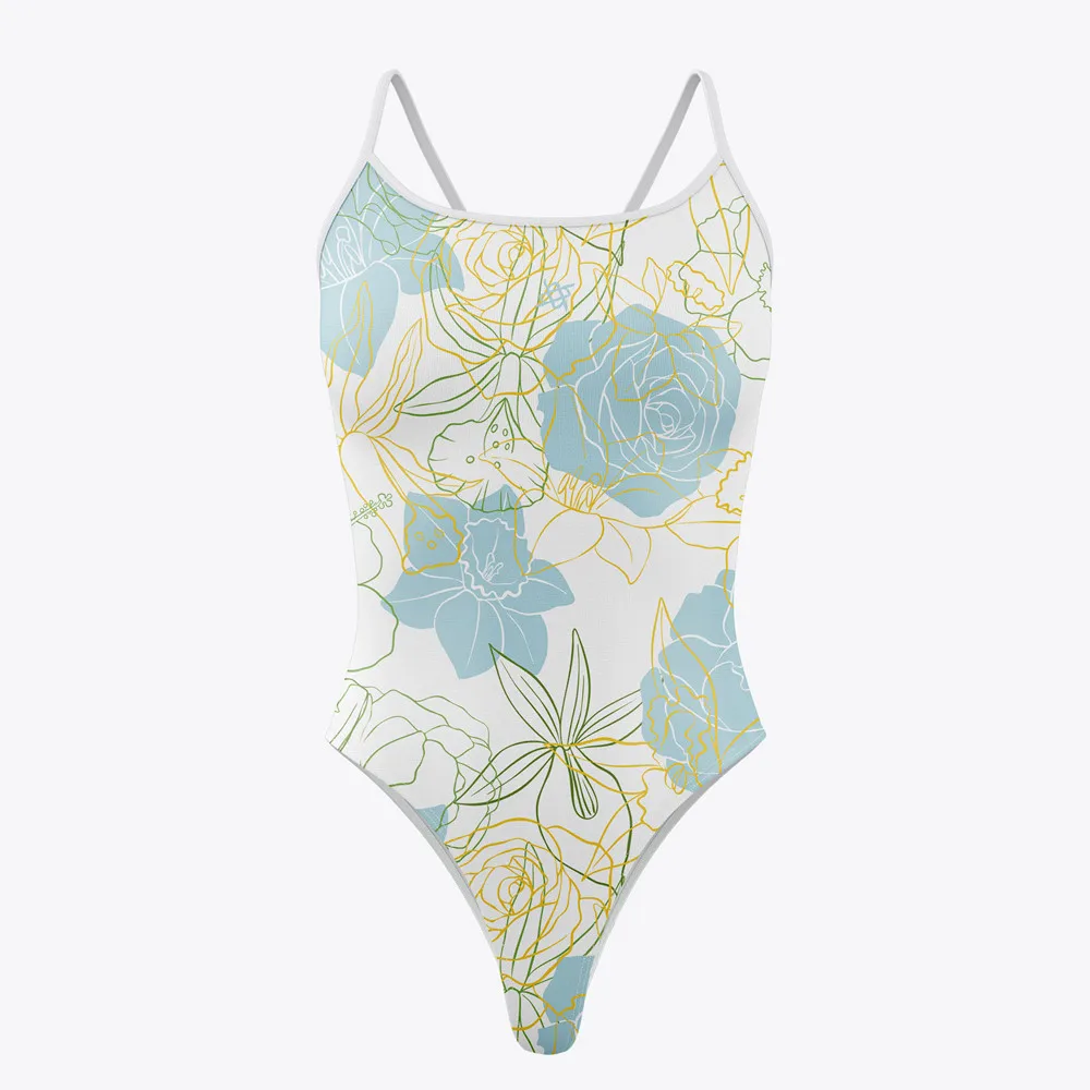 One Piece Swimsuit Women Sexy Bikini Suspenders Swimwear Summer Swimming Pool Training Swimsuit Monokini Beach Bathing Suit New