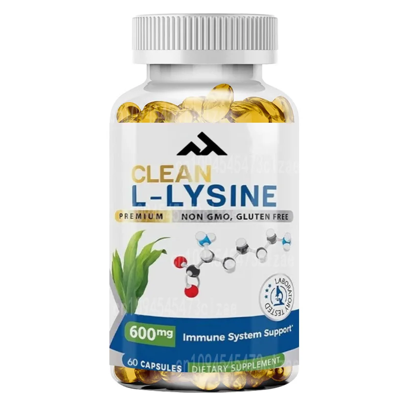 

600 мг L-лизина, 60 капсул | Вегетарианский, без ГМО, без глютена