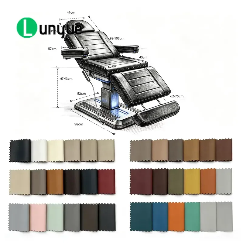 Custom Black Eyelash Facial Chair Modern Curved Massage Bed for Beauty Spa Treatment Comfortable Durable Furniture
