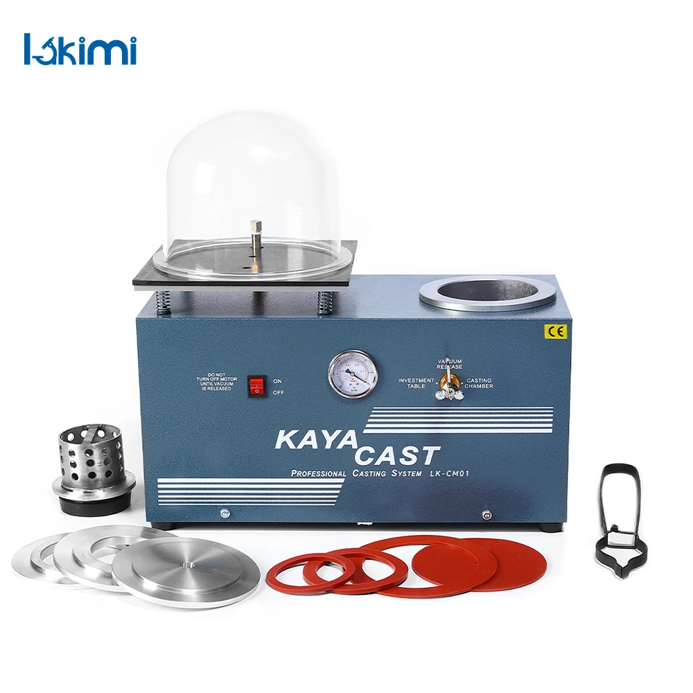 2-In-1 Vacuum Investing & Casting Machine 2L Melting Equipment High Temperature Refining Metal For Making Jewelry LK-CM01