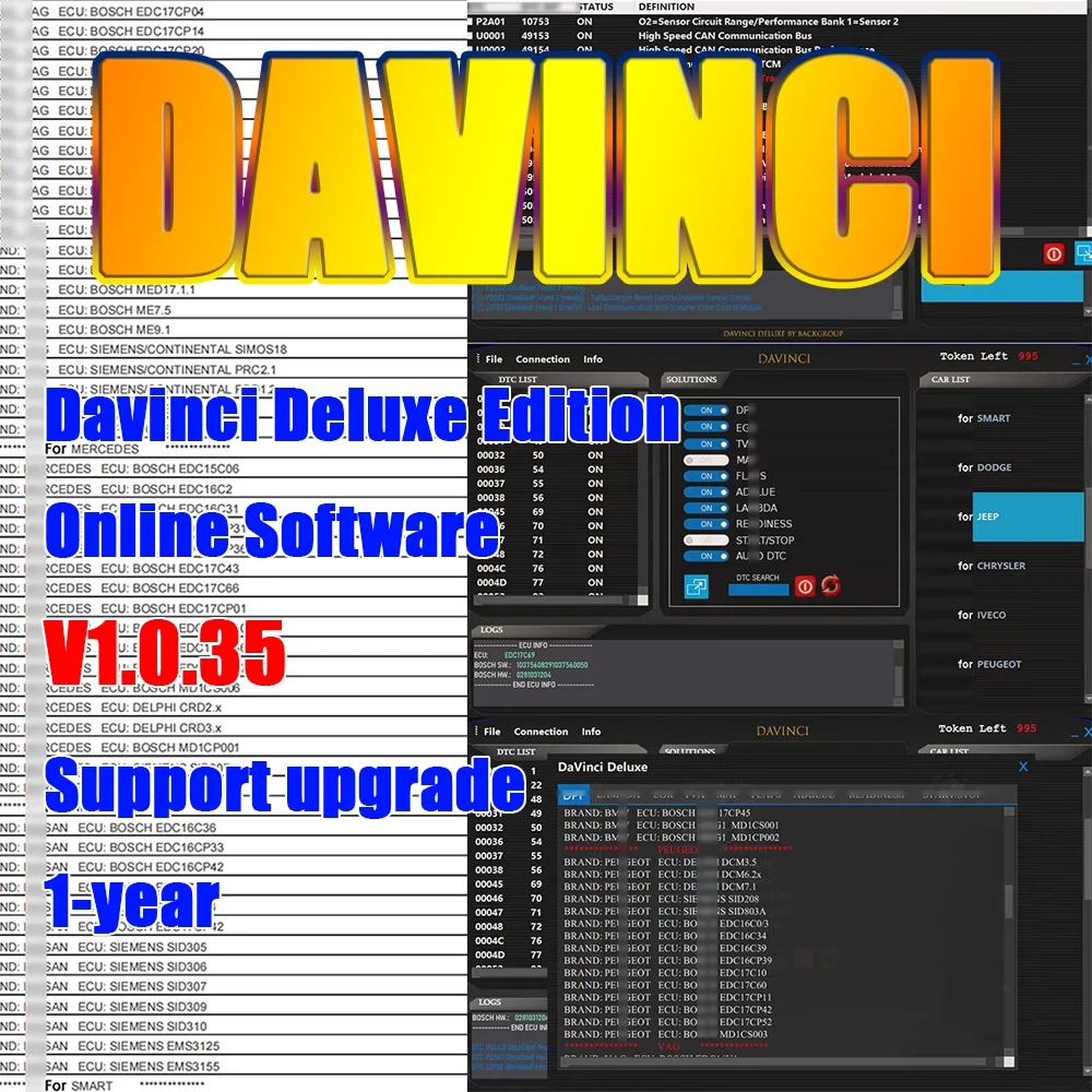 V1.0.35 Davinci Deluxe Edition Software 1.0.35 Version Support Upgrade High Quality Auto Online Software Tool 1-year