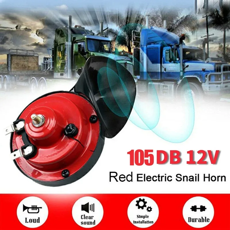 Train Horns for Trucks 105db, Loud Air Electric Snail Horn, 12V Waterproof Train Horns Kit Super Loud for Car Motorcycle Truck B view 4