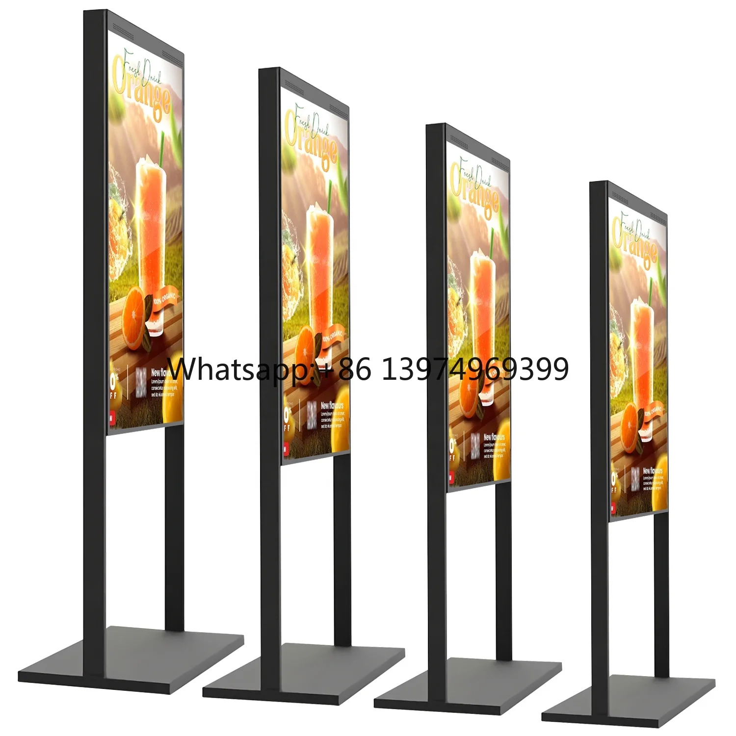 43'' 55'' High Brightness Outdoor Digital Signage with LCD Display Premium Single or Double Side Windows Options