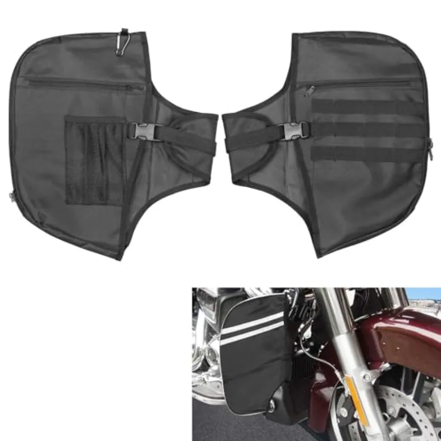 

Motorcycle Highway Crash Bar Cover Soft Lowers Chaps Leg Warmer Bag With Storage Bag Compatible With For Touring Street Glide R