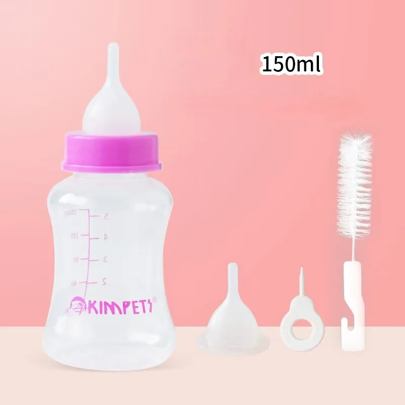 Dog Cat Feeding Bottle Set Pet Puppy Kitten Bady Nursing Water Milk Feeder Newborn Cat Drinking Bottle Pet Feeder Supplies