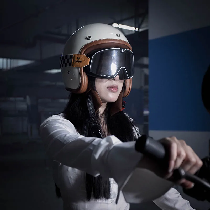 Ретро мото 3/4 шлем женские износостойкие мотоциклетные шлемы мужские ретро мотоциклетный шлем