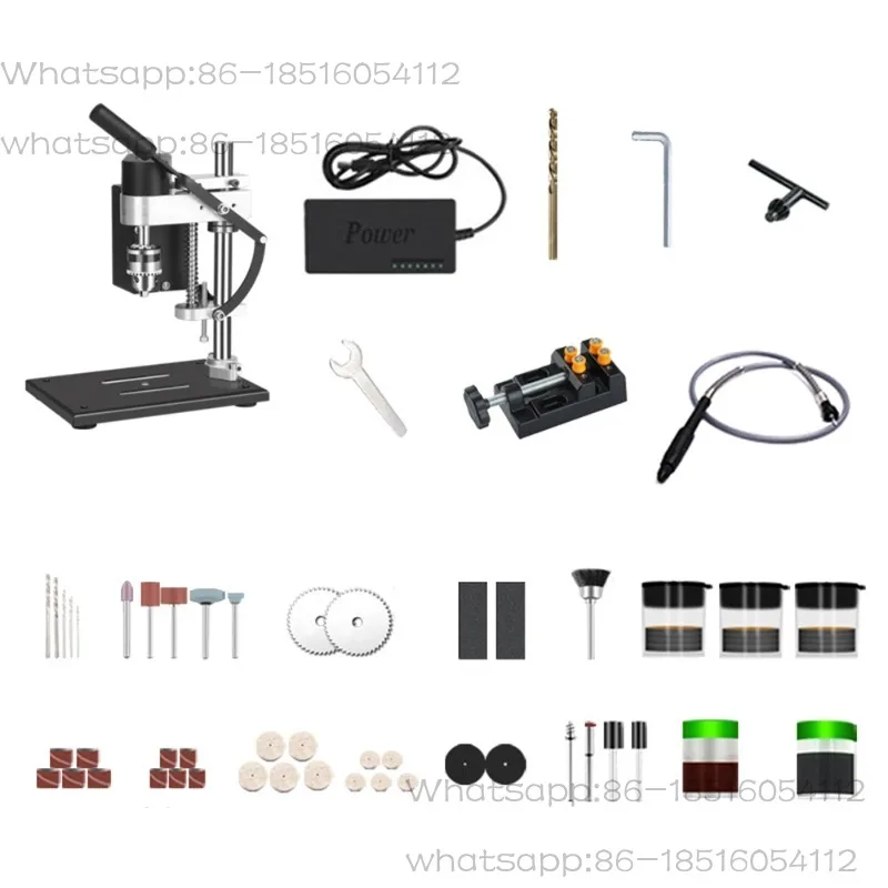 Mini Desktop Drill, Small Dc Speed-Controlled Electric Drill, Punch Household Drilling Machine, Electric Drilling Table